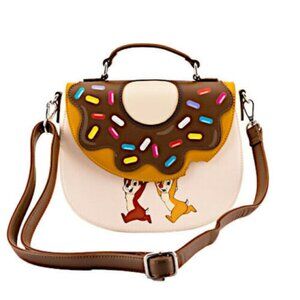 New with tag Loungefly Chip and Dale Sweet Treats Crossbody Purse Bag Donut
